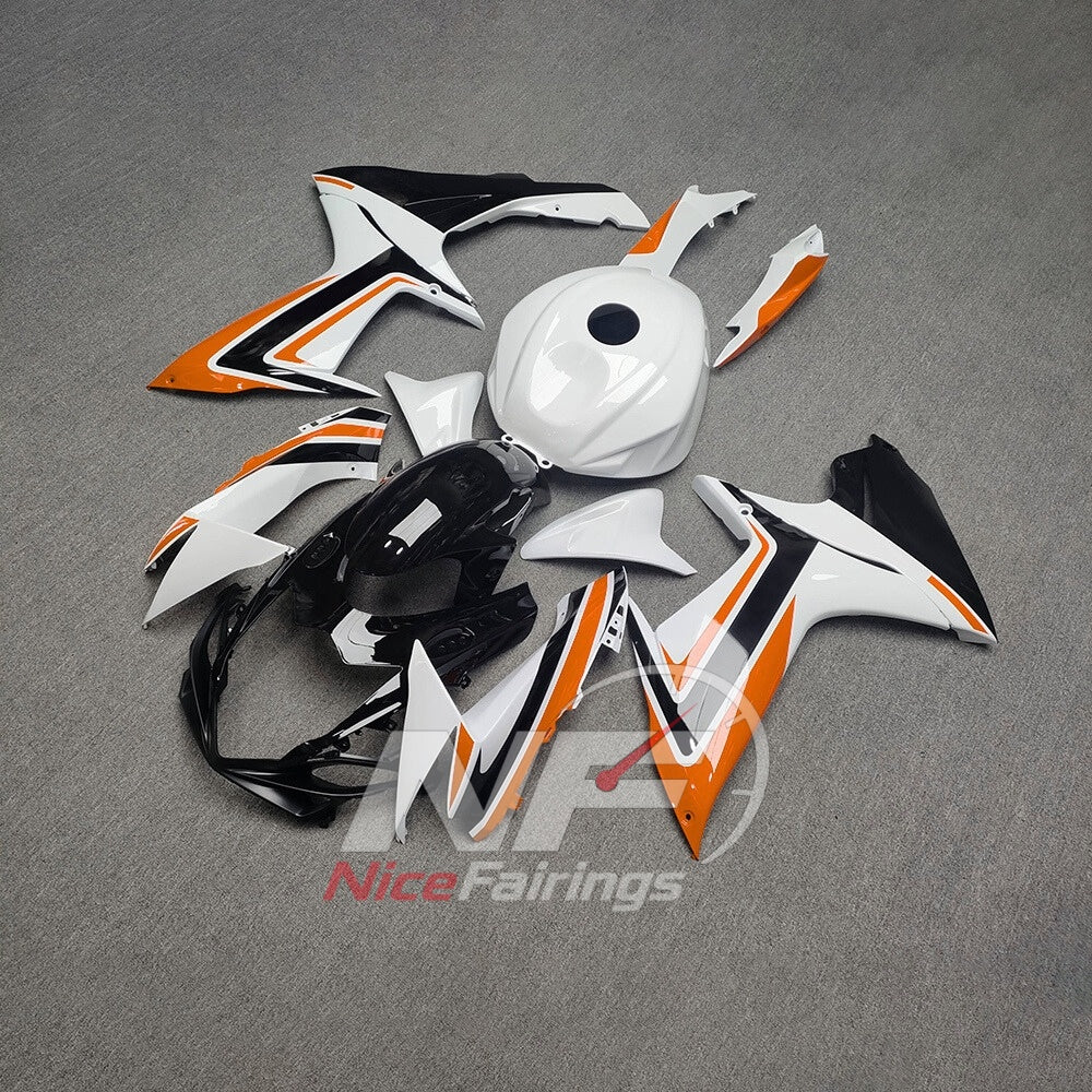 For Suzuki GSXR600 GSXR750 K11 2011-2016 Orange Black ABS Fairing Kit with Painted Bodywork and Replacement Panels | NiceFairings - front angle image