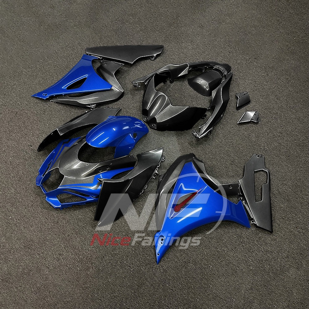 For Suzuki GSXR1000 K17 2017 2018-2026 Motorcycle Fairing Kit Blue Black Body Panels | NiceFairings - front angle image