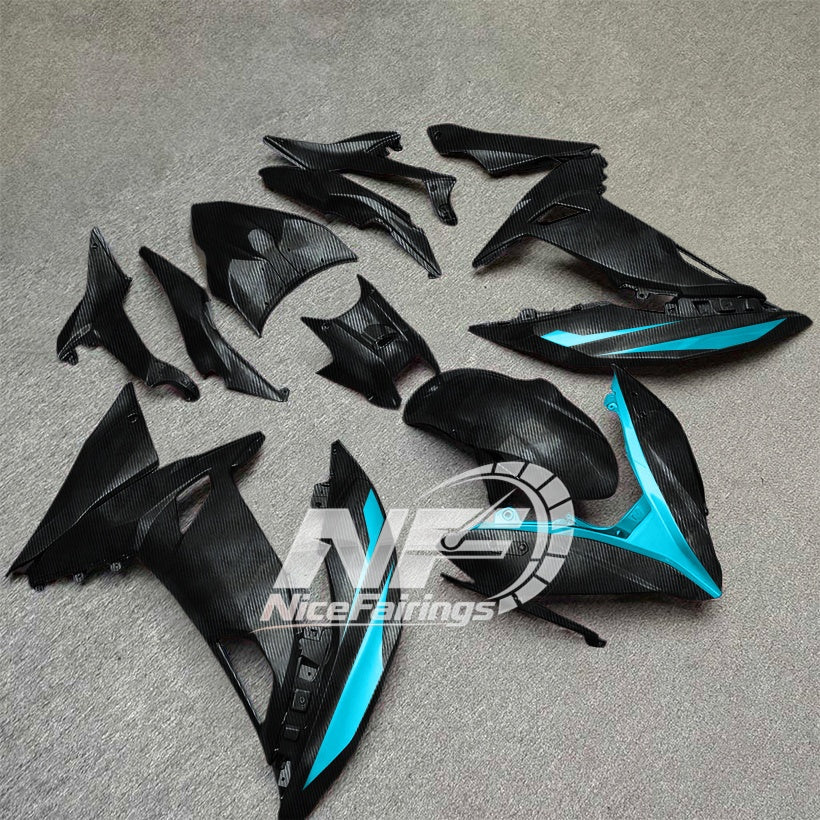 Ninja 650 ER-6F 2017-2019 Custom Painted Fairings Style 02 | NiceFairings - front angle image