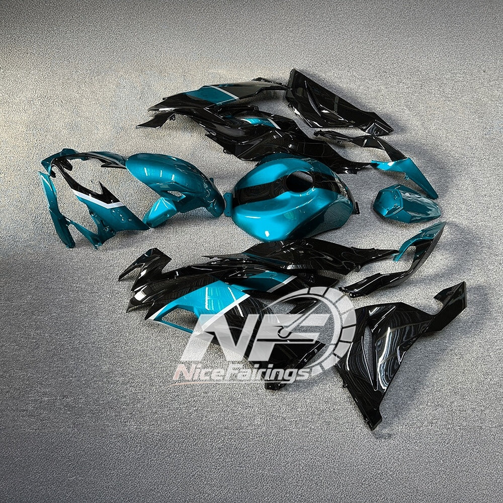 Kawasaki ZX-6R 636 2019-2023 Replacement Fairing Set Matte Black Tank Cover | NiceFairings - front angle image