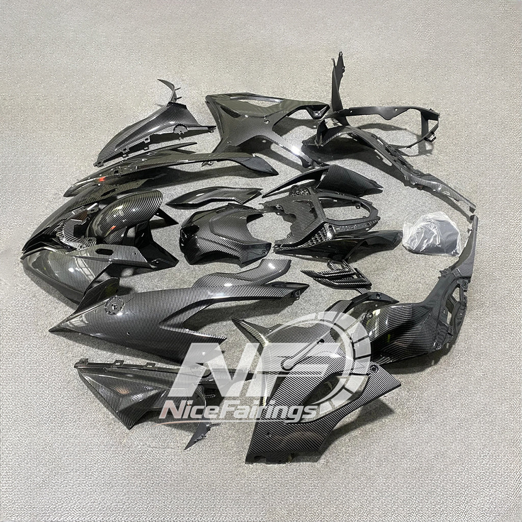 For BMW S1000RR 2019-2022 Lime Yellow Premium Edition ABS Fairing Kit, Custom Painted Motorcycle Bodywork | NiceFairings - front angle image