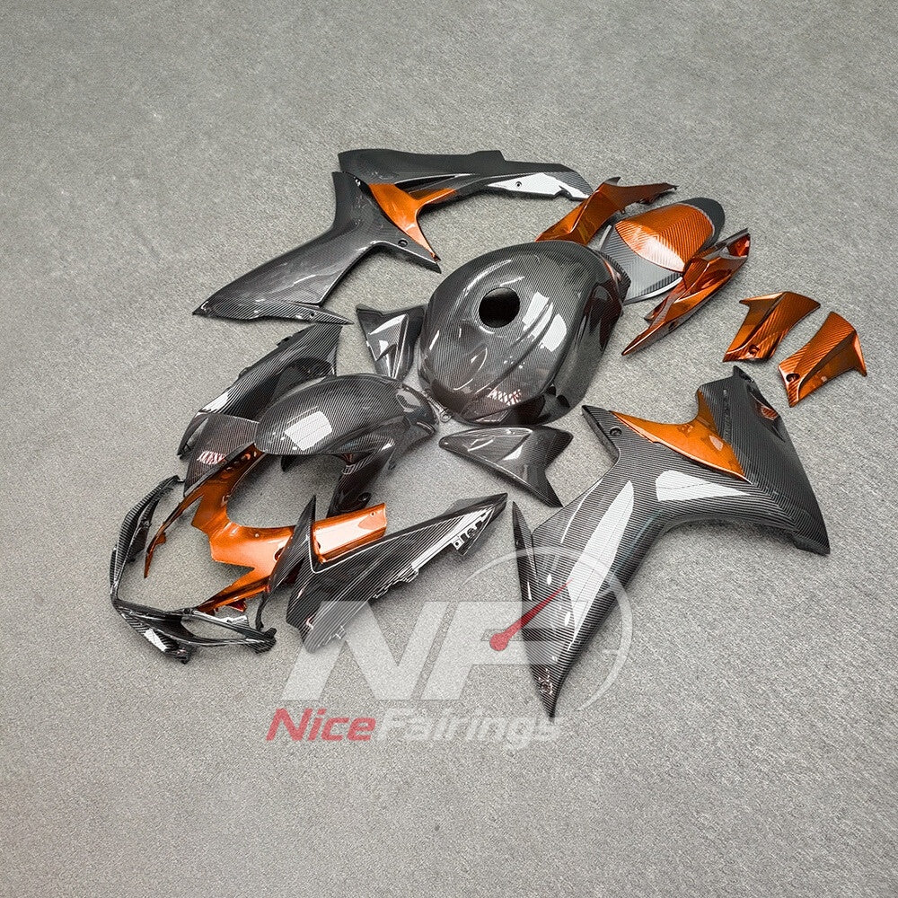 For Suzuki GSXR600 GSXR750 K11 2011-2016 ABS Fairing Kit White Black Painted Bodywork | NiceFairings - front angle image