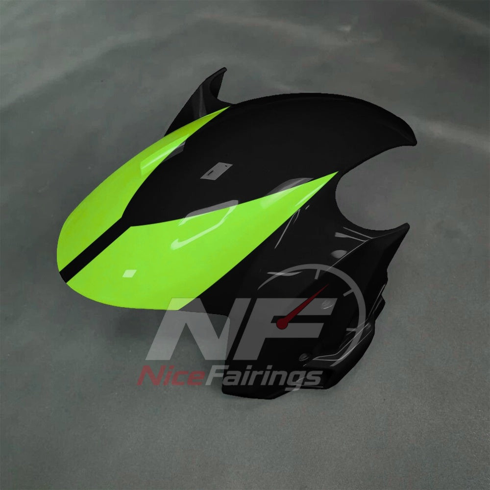 For BMW S1000RR 2025-2026 Green Black ABS Body Kit with Street and Track Fairing Panels | NiceFairings - side angle image