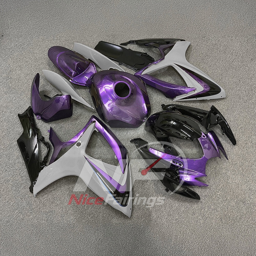 For Suzuki GSXR600 GSXR750 K6 2006-2007 ABS Fairing Kit Gray Painted Bodywork | NiceFairings - side angle image