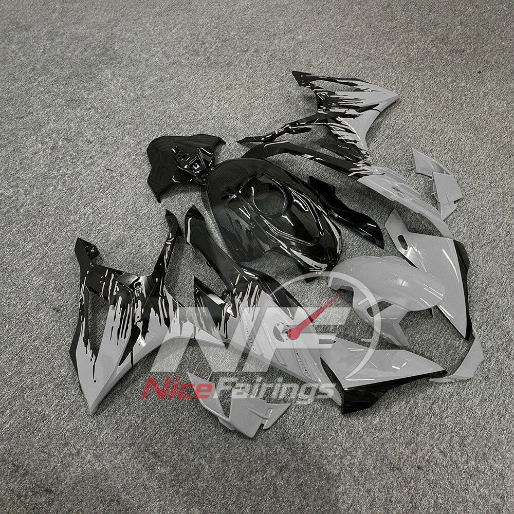For BMW S1000RR 2023-2024 Red Black Painted ABS Fairings with Complete Replacement Bodywork | NiceFairings - side angle image