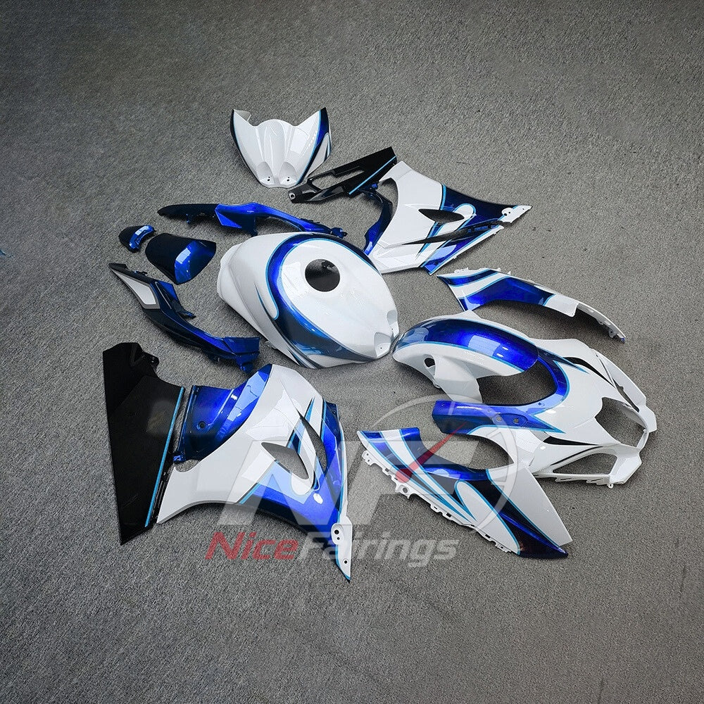 For Suzuki GSXR1000 K17 17-26 ABS Body Kit Blue Black Street Track Fairings | NiceFairings - side angle image