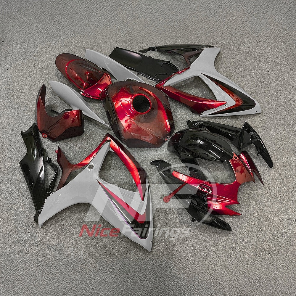 For Suzuki GSXR600 GSXR750 K6 2006-2007 ABS Body Kit Gray Street Track Fairings | NiceFairings - side angle image