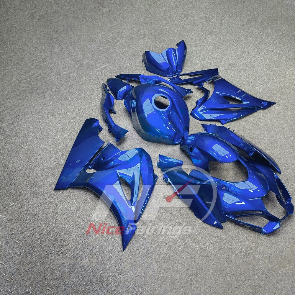 For Suzuki GSX-R1000 K17 2017-2026 K17 Custom Fairings Blue ABS Sportbike Plastics | NiceFairings - side angle image