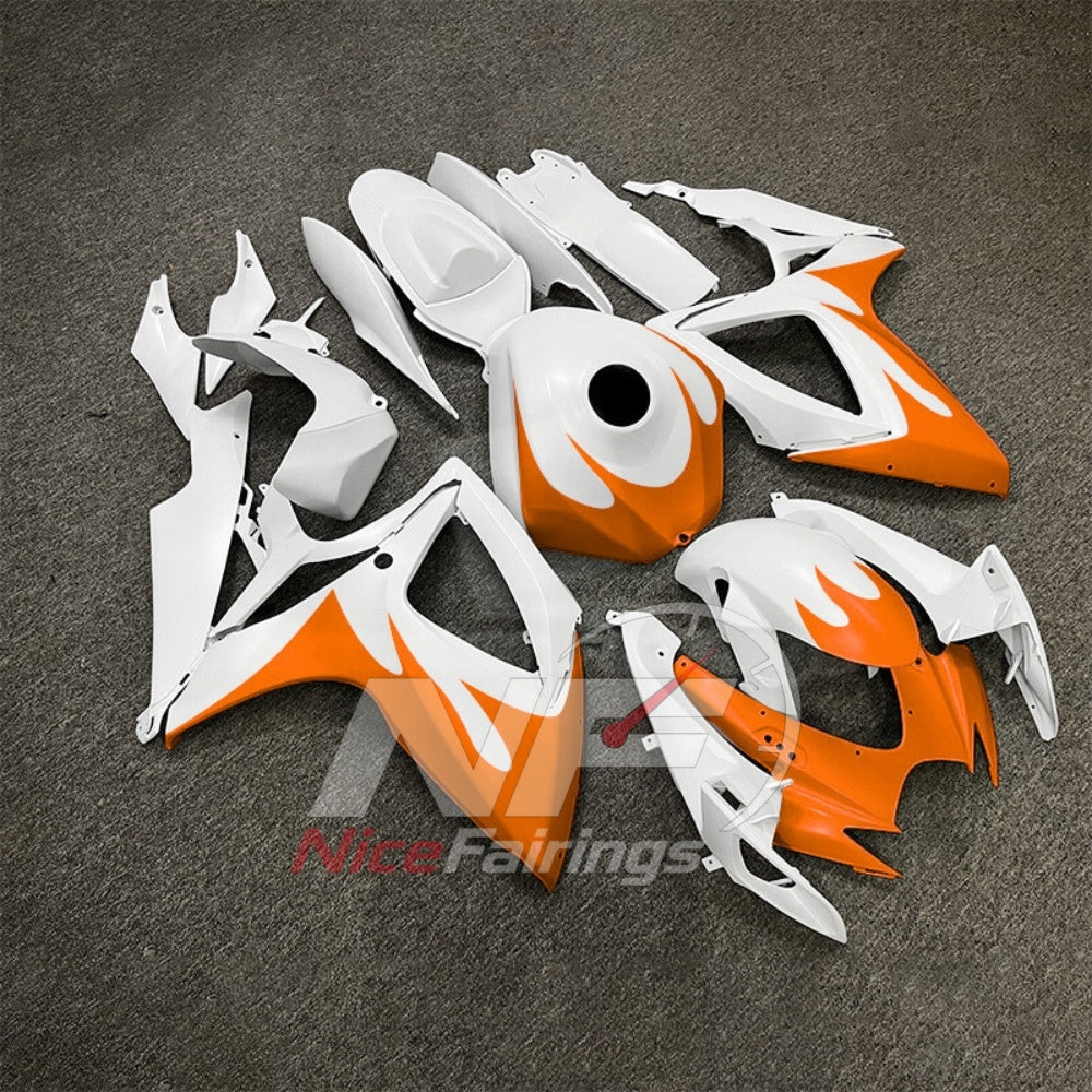 For Suzuki GSXR600 GSXR750 K6 2006-2007 ABS Body Kit Gray Street Track Fairings | NiceFairings - side angle image