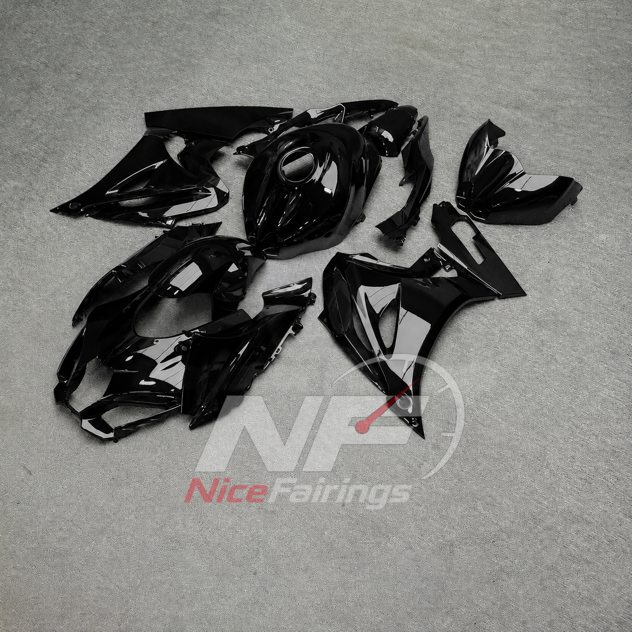 For Suzuki GSXR1000 K17 2017 2018-2026 ABS Body Kit Black Street Track Fairings | NiceFairings - side angle image