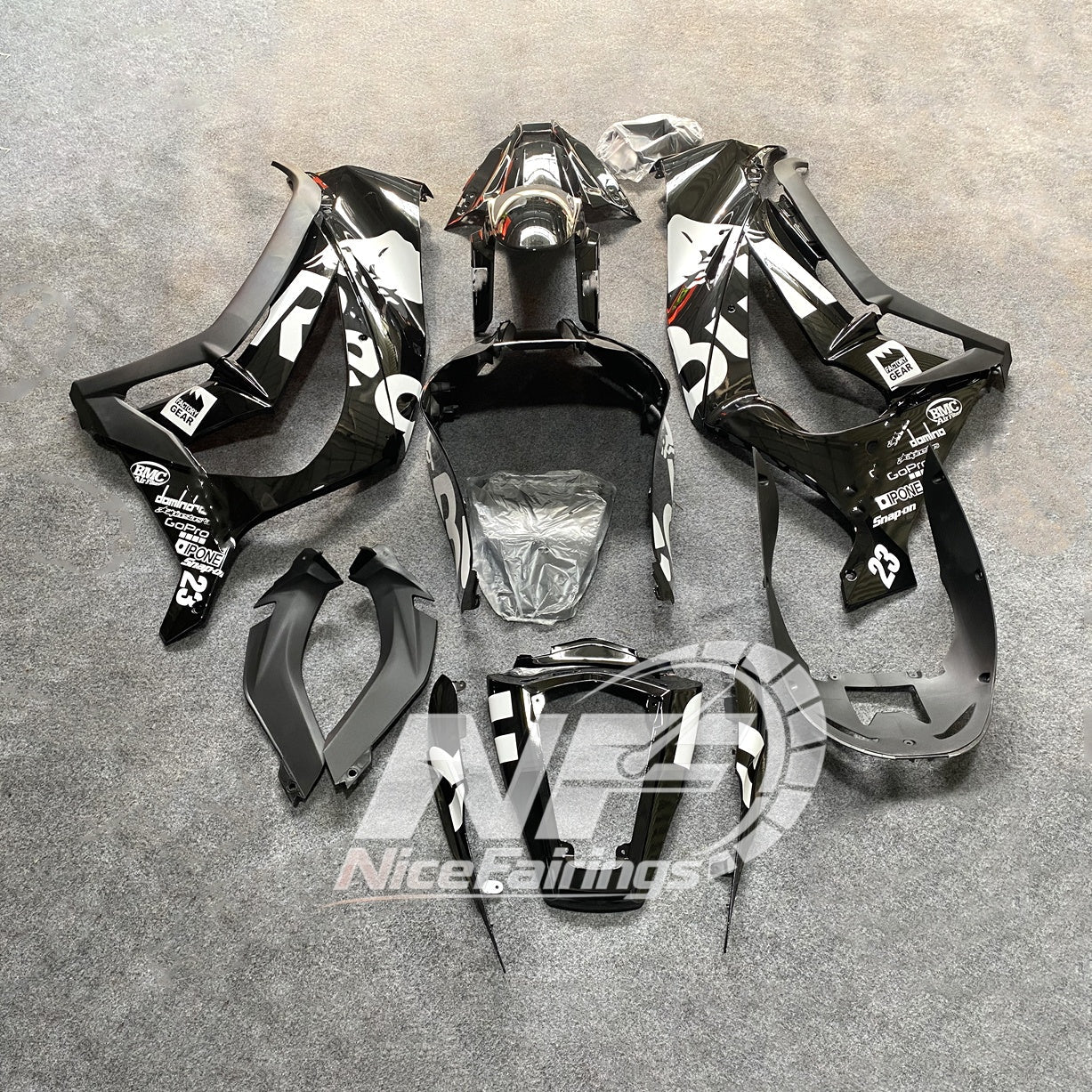 For KAWASAKI Ninja ZX10R 2011-2015 Replacement Fairing Kit | NiceFairings - side angle image
