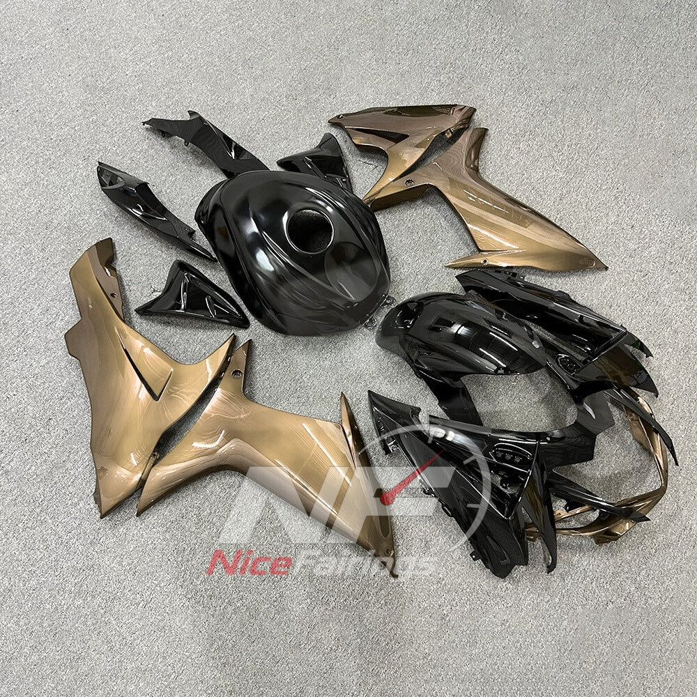 For Suzuki GSXR600 GSXR750 K11 2011-2016 ABS Fairing Kit White Black Painted Bodywork | NiceFairings - side angle image