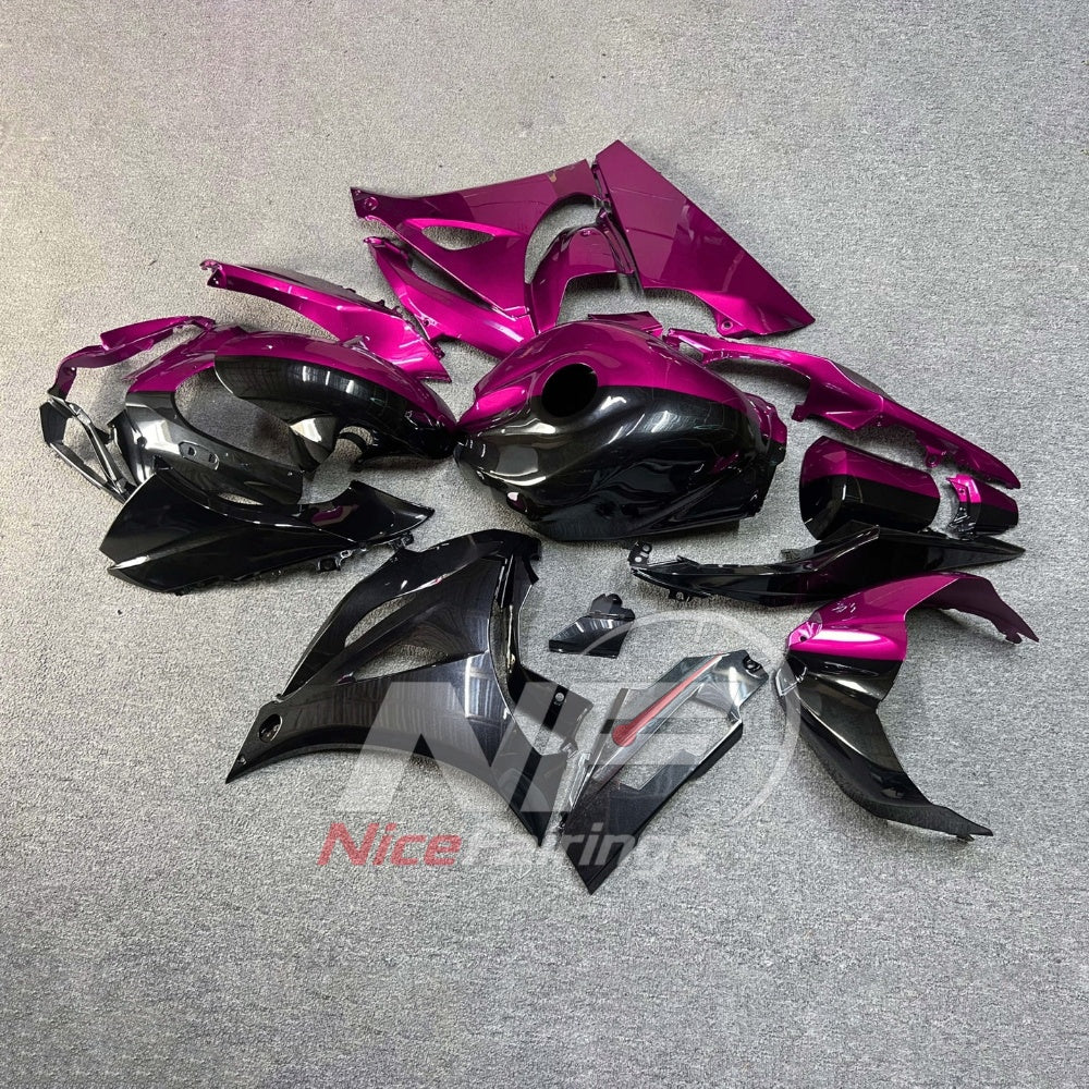 For Suzuki GSXR1000 K17 2017-2026 ABS Body Kit Pink Black Street Track Fairings | NiceFairings - side angle image