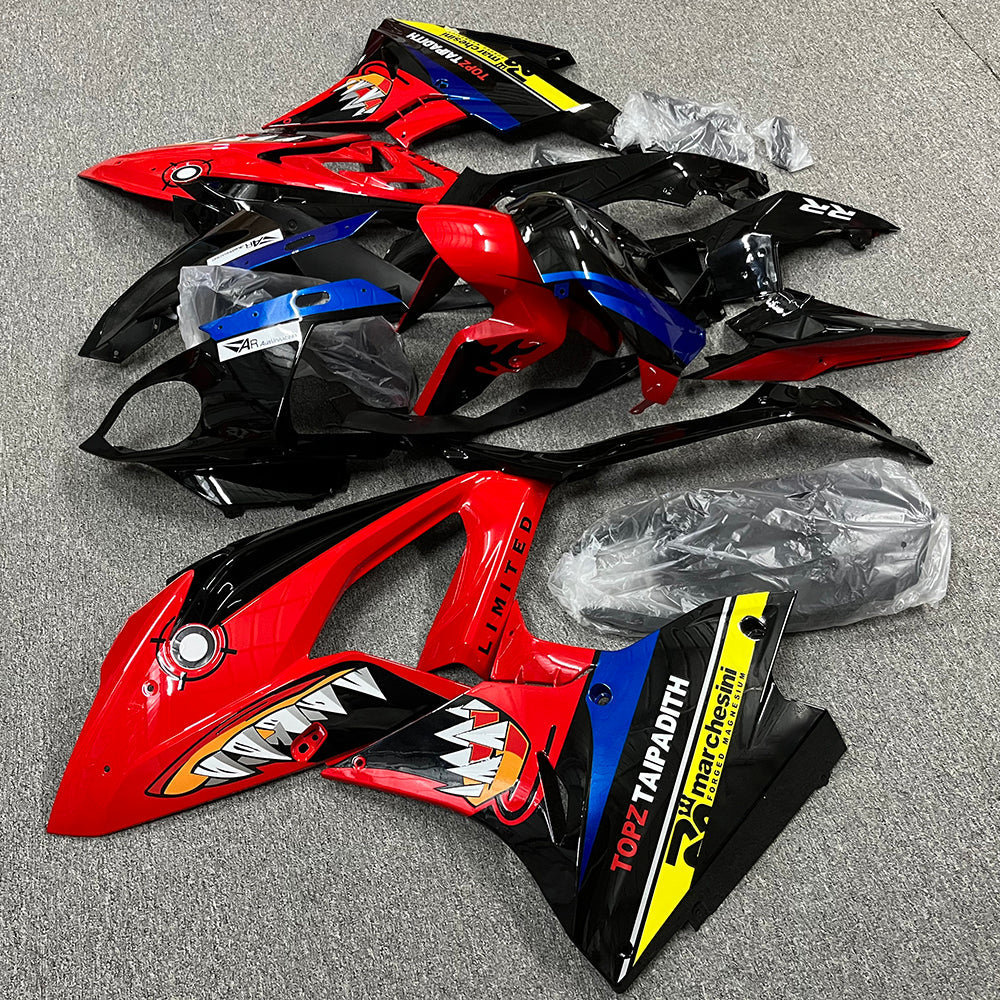 For BMW S1000RR 2017-2018 Gloss Black Tank Cover Edition Sportbike Fairings, Custom ABS Bodywork And Replacement Plastics | NiceFairings - side angle image