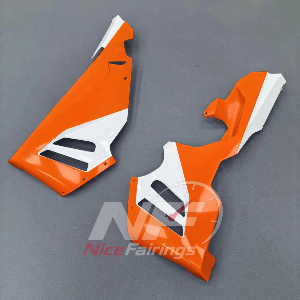 For Honda CBR1000RR-R 2024-2026 Orange Black ABS Body Kit with Street and Track Fairing Panels | NiceFairings - side angle image