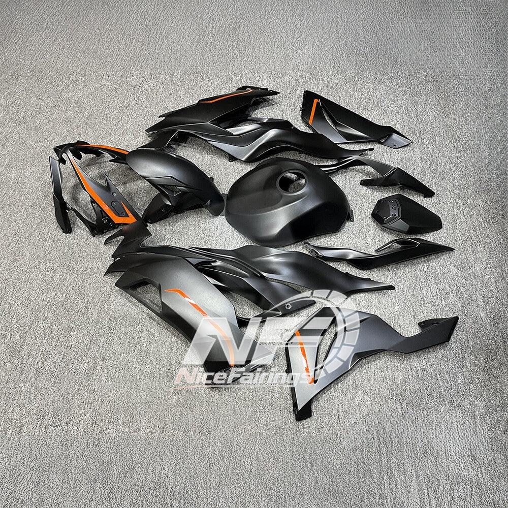 Kawasaki ZX6R 636 2019-2023 ABS Fairing Kit Custom Graphics Tank Cover | NiceFairings - side angle image