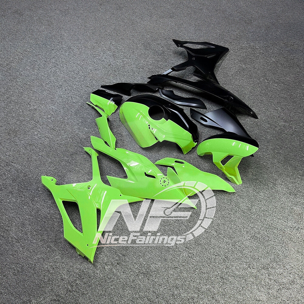 For BMW S1000RR 2019-2022 Blue White Full Fairing Kit, Painted ABS Motorcycle Plastics | NiceFairings - side angle image