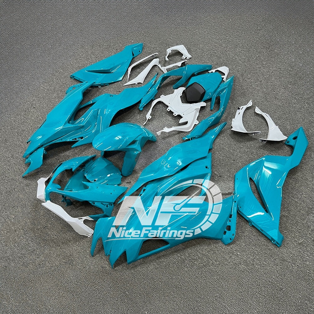Ninja ZX6R 636 2019-2023 Sportbike Plastics Orange Black | NiceFairings - side angle image