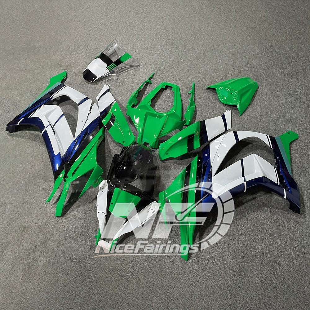Ninja ZX10R 2011-2015 Custom Painted Replacement Plastics | NiceFairings - side angle image