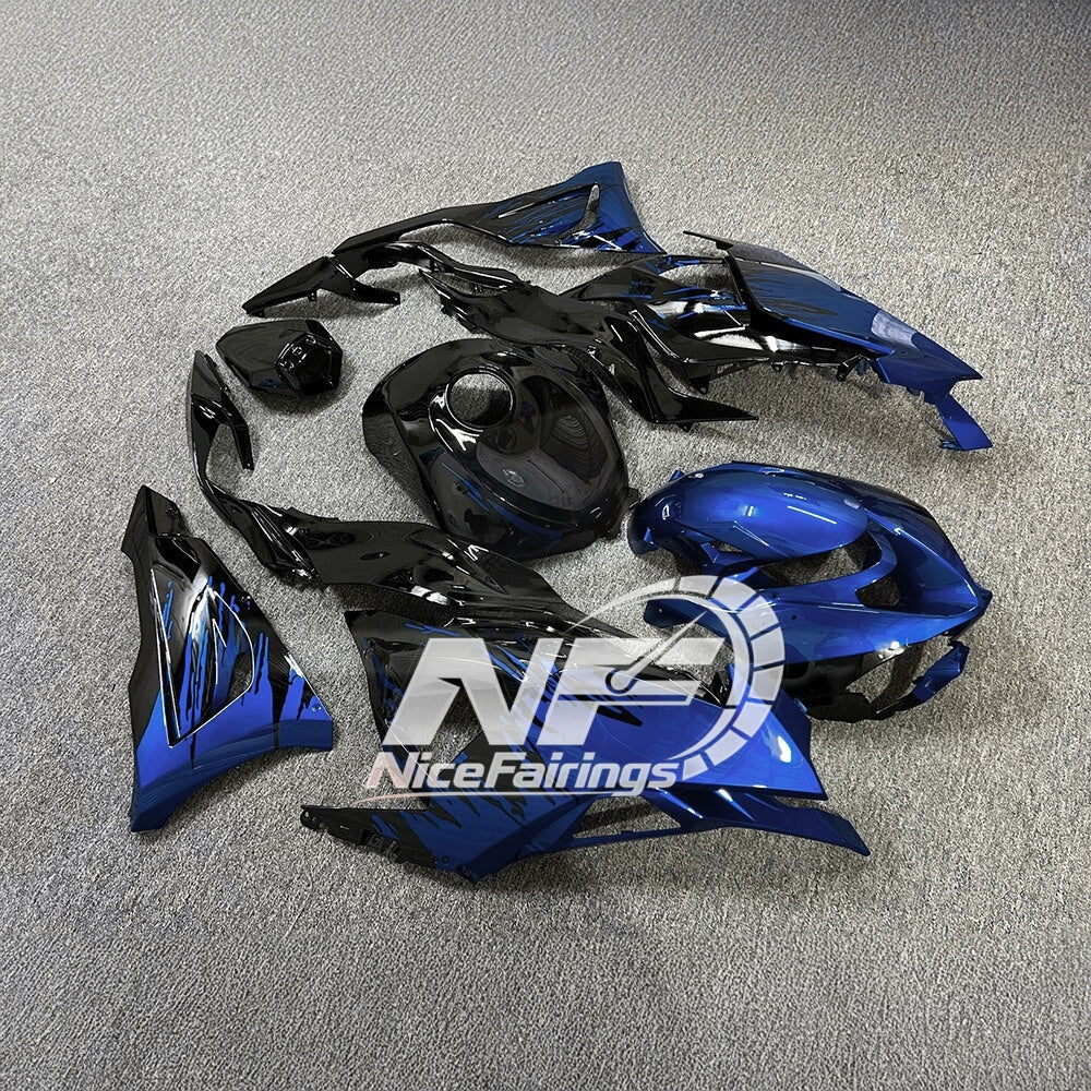 For Kawasaki ZX6R 636 2024-2025 Painted Motorcycle Bodywork Red Black Premium Edition | NiceFairings - side angle image