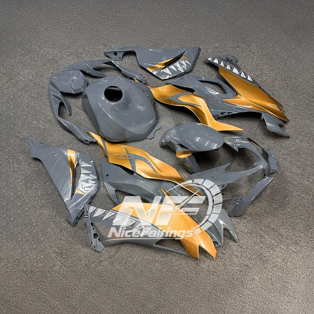 For Kawasaki ZX-6R 636 2019-2023 Replacement Fairing Set Matte Black Premium Edition | NiceFairings - side angle image