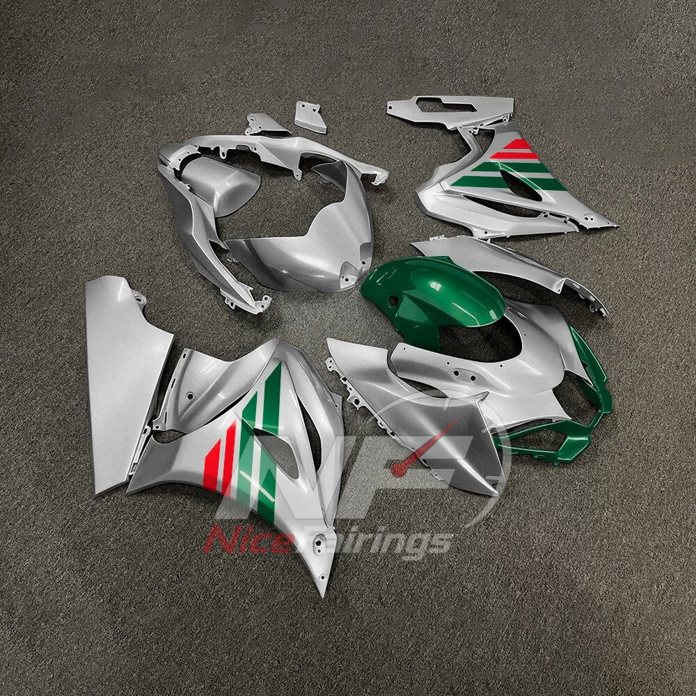 For Suzuki GSXR1000 K17 2017-2026 K17 Motorcycle Fairing Kit Green Black Body Panels | NiceFairings - side angle image