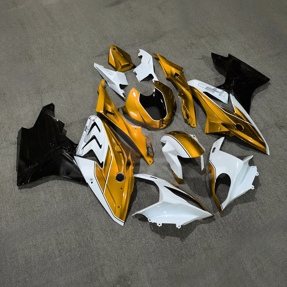 For BMW S1000RR 2017-2018 M Motorsport Standard No Tank Cover ABS Fairing Kit, Custom Painted Motorcycle Bodywork | NiceFairings - side angle image