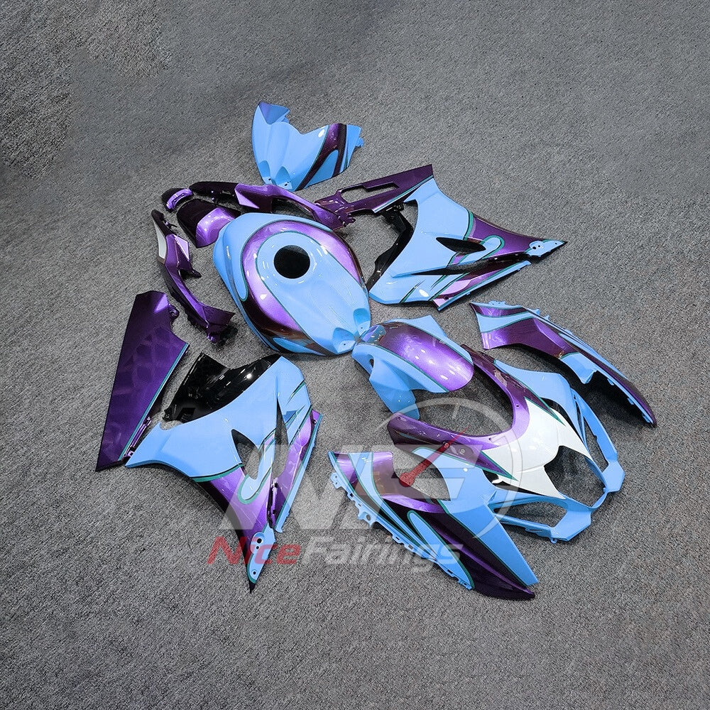 For Suzuki GSX-R1000 K17 2017 2018-2026 Custom Fairings Blue ABS Sportbike Plastics | NiceFairings - side angle image
