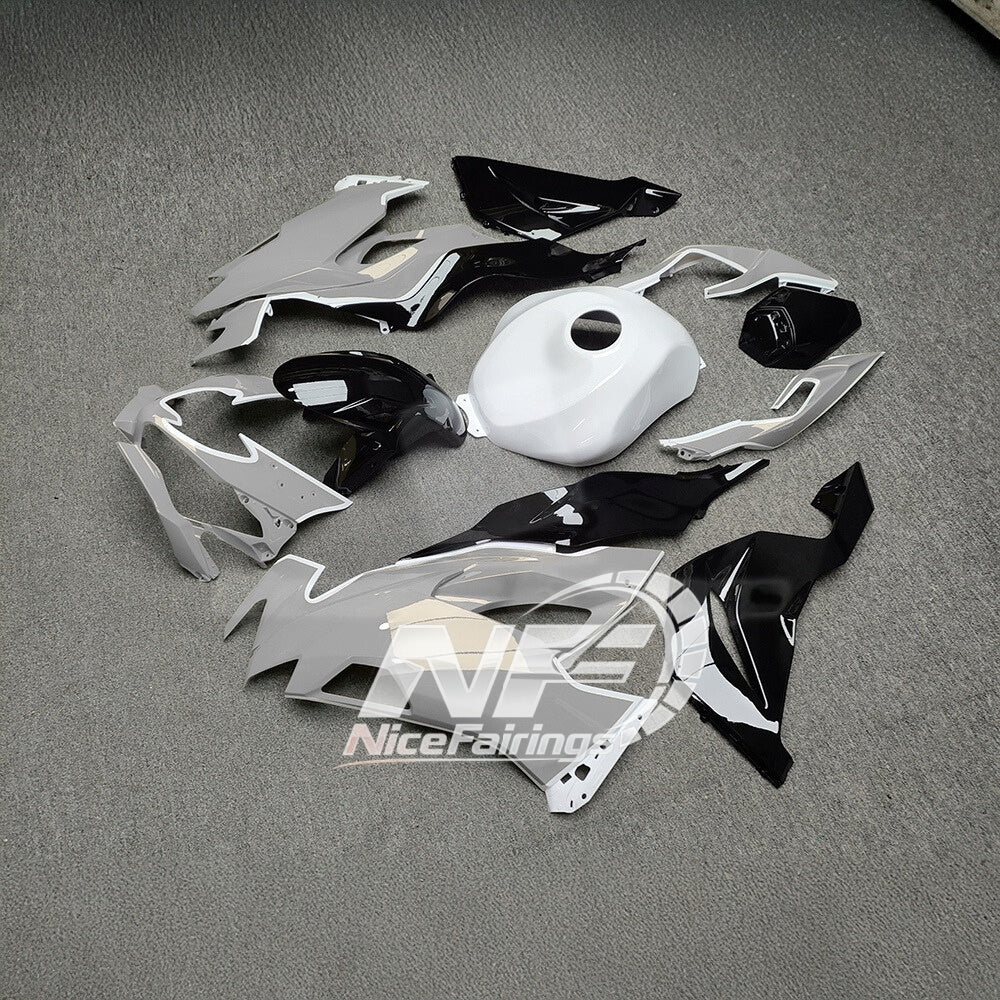 For Kawasaki Ninja ZX-6R 636 2019-2023 Custom Fairings Pearl White Premium Edition | NiceFairings - side angle image