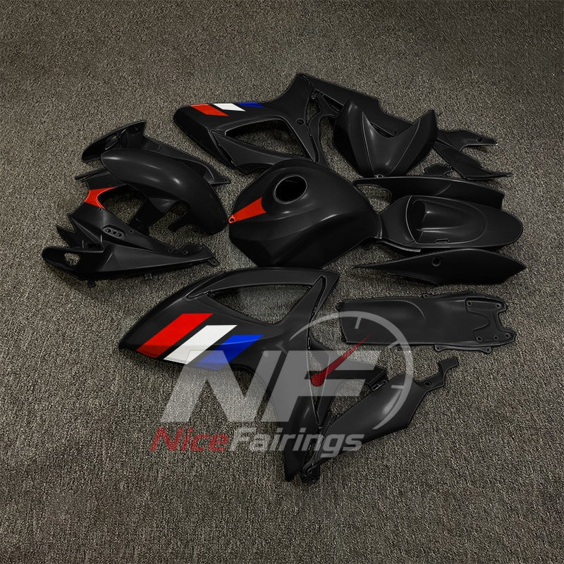 For Suzuki GSXR600 GSXR750 K6 2006-2007 Motorcycle Fairing Kit Black Gray Body Panels | NiceFairings - side angle image