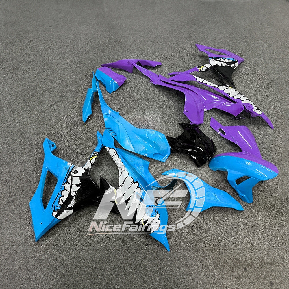 For BMW S1000RR 2019-2022 Orange Black Custom Painted ABS Body Kit With Tank Cover | NiceFairings - side angle image