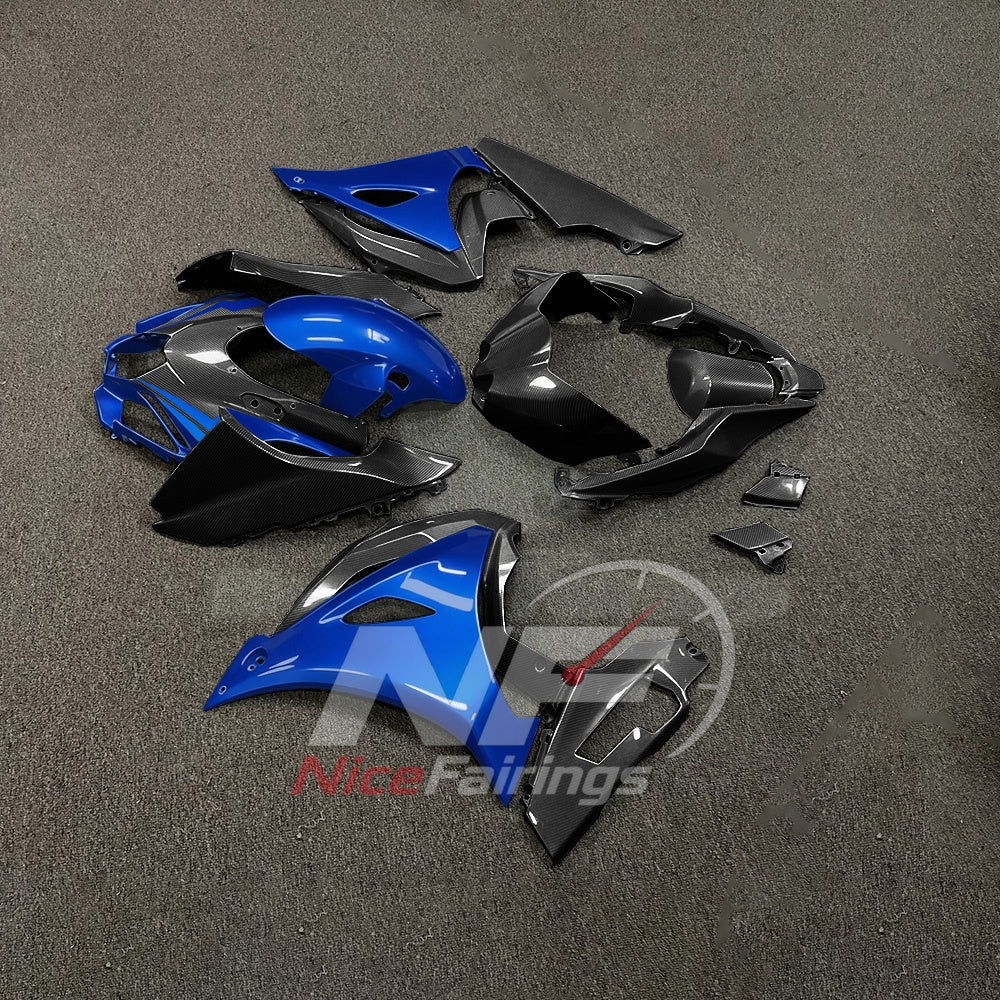 For Suzuki GSXR1000 K17 2017 2018-2026 Motorcycle Fairing Kit Blue Black Body Panels | NiceFairings - side angle image