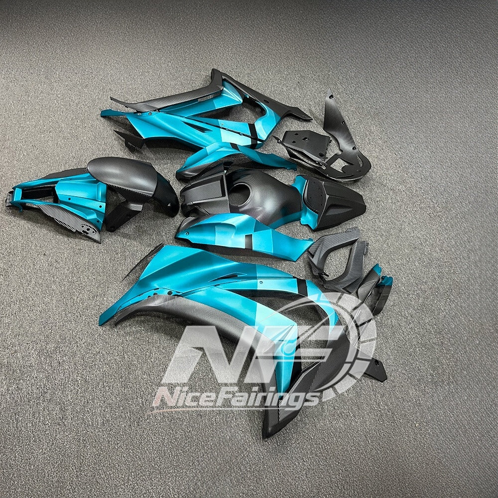 Ninja ZX10R 2011-2015 Custom Painted Replacement Plastics | NiceFairings - side angle image