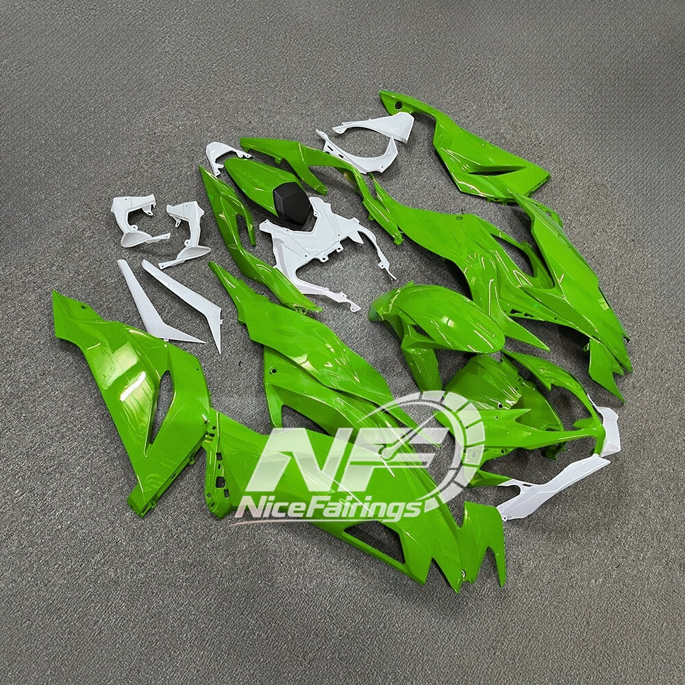Kawasaki ZX6R 636 2019-2023 ABS Fairing Kit Grey Red | NiceFairings - side angle image