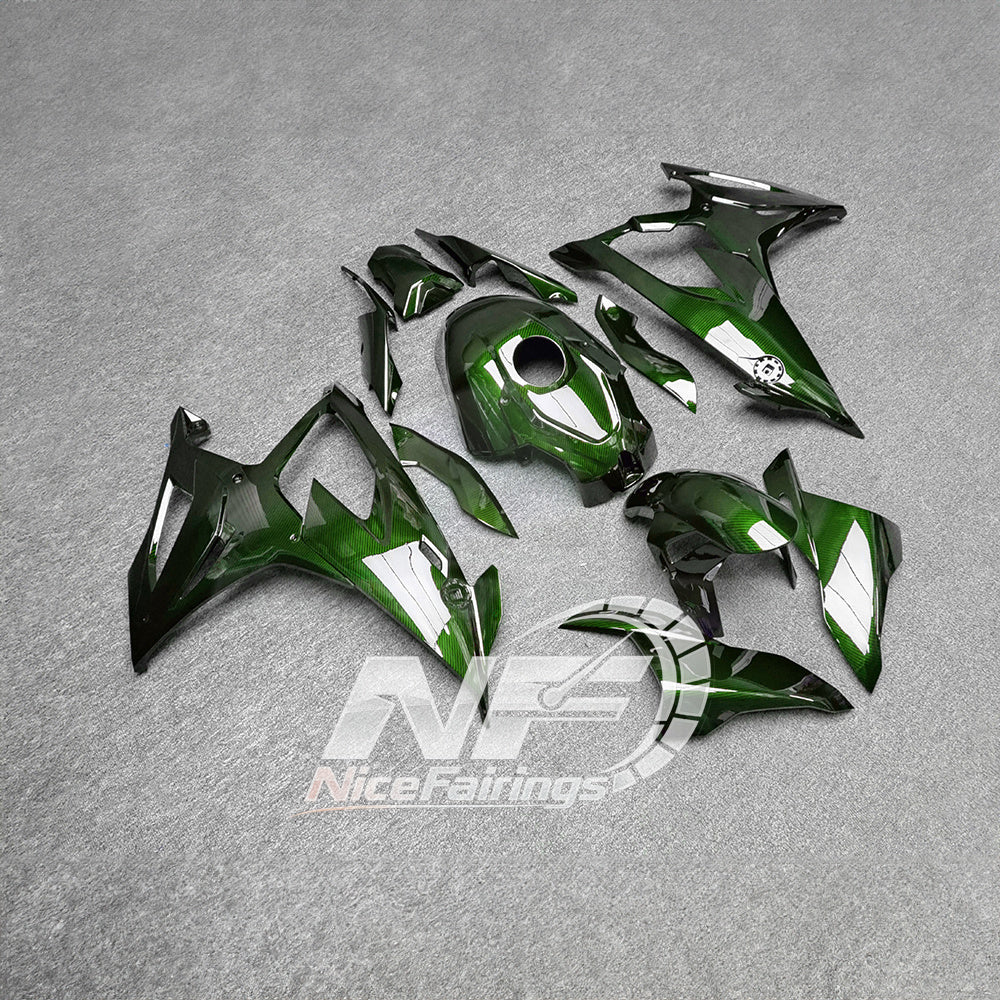 For BMW S1000RR 2019-2022 Grey Blue Premium Edition Motorcycle Fairing Kit, Aftermarket ABS Body Panels | NiceFairings - side angle image