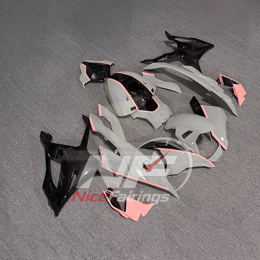 For BMW S1000RR 2023-2024 Red Black Custom Fairings with ABS Sportbike Plastics and Full Body Kit | NiceFairings - side angle image