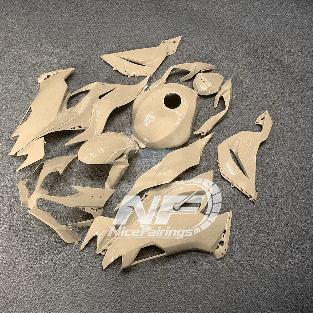 Kawasaki ZX6R 636 2019-2023 ABS Fairing Kit Grey Red Tank Cover | NiceFairings - side angle image