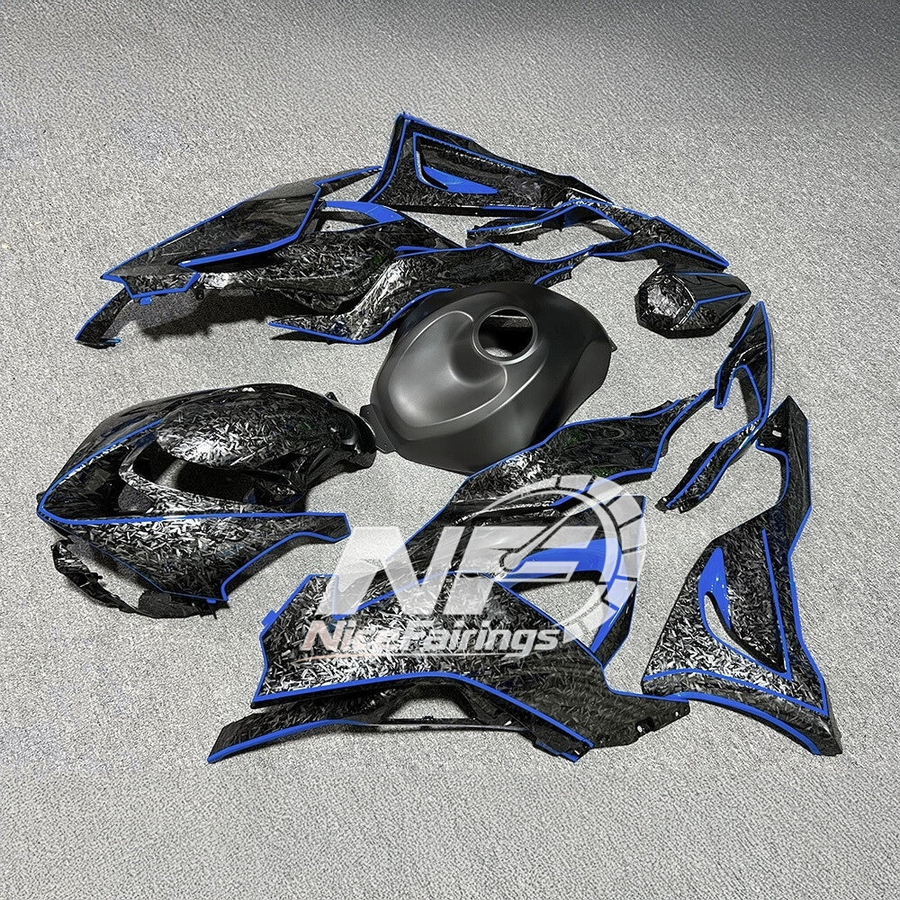 For Kawasaki ZX-6R 636 2024-2025 Replacement Fairing Set Pearl White Signature Edition | NiceFairings - side angle image