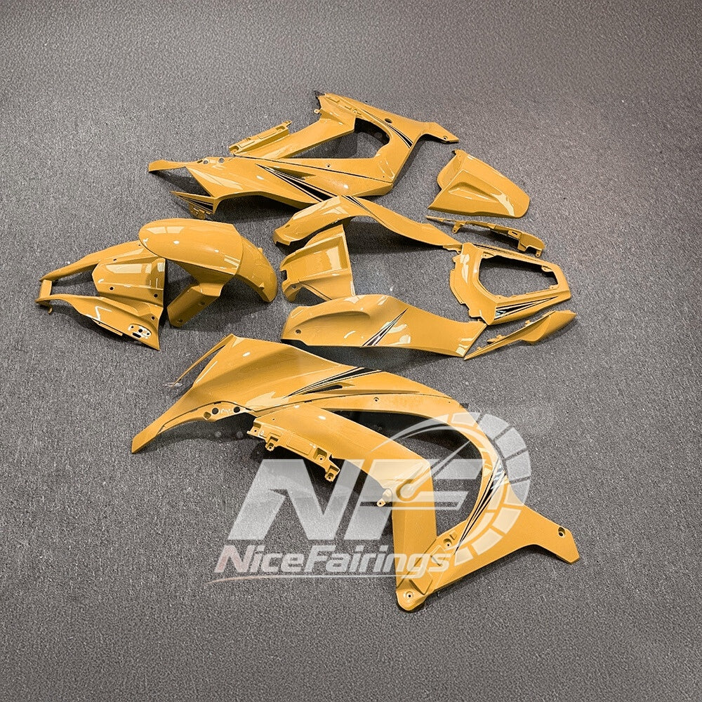 KAWASAKI ZX10R 2011-2015 Race Style Fairing Plastics | NiceFairings - side angle image