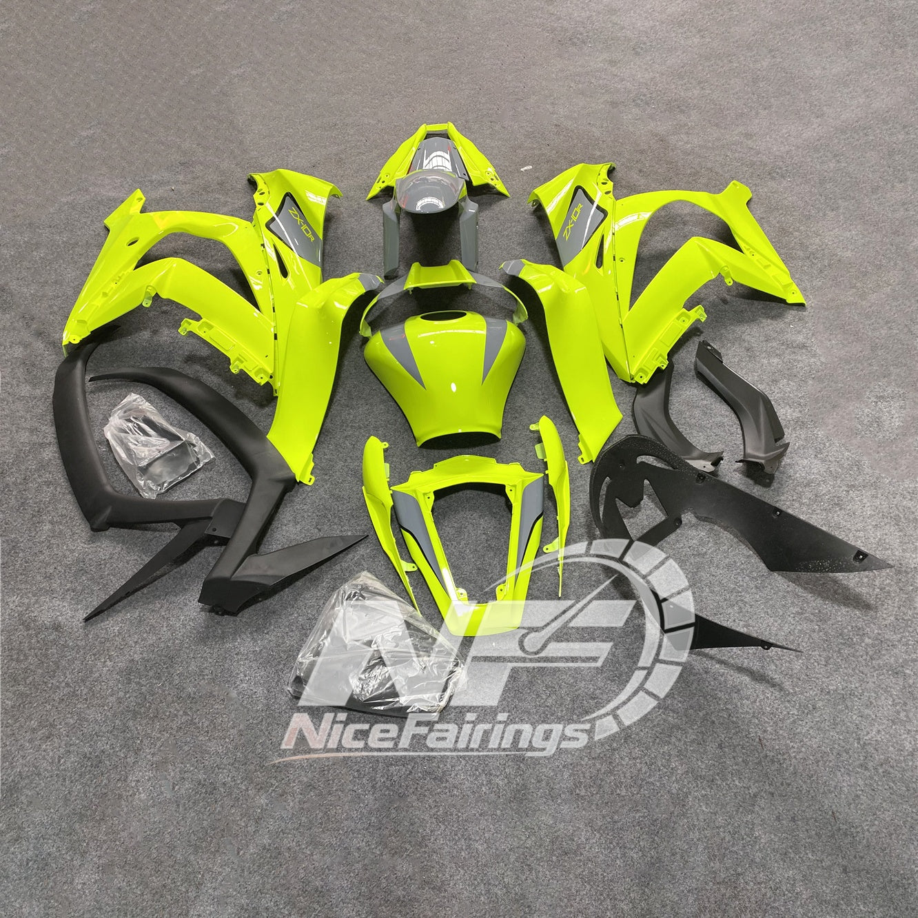 For KAWASAKI ZX10R 2011-2015 Custom Sportbike Fairings | NiceFairings - side angle image