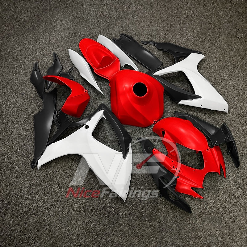 For Suzuki GSX-R600 GSX-R750 K6 2006-2007 Custom Fairings Gray ABS Sportbike Plastics | NiceFairings - side angle image