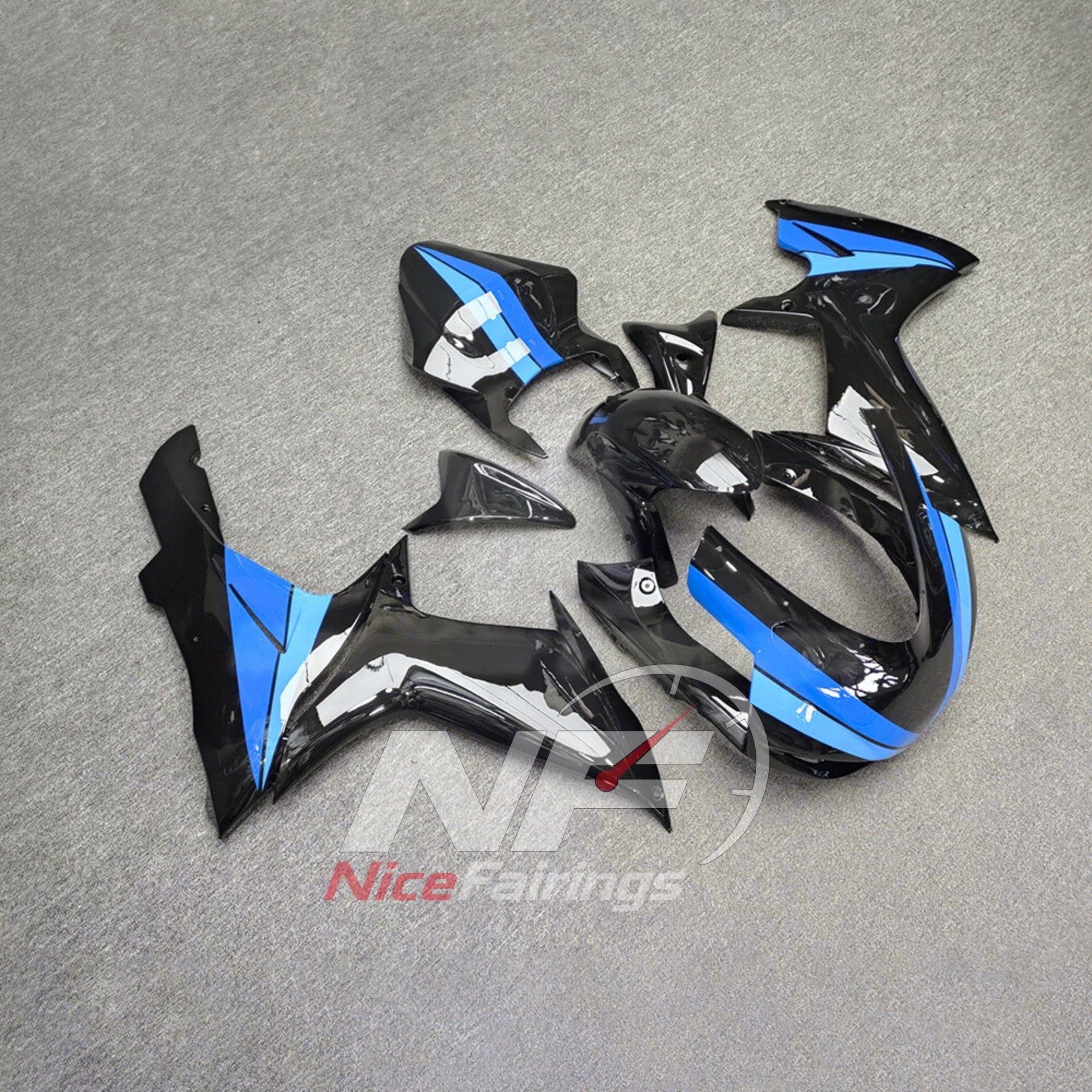 For Suzuki GSX-R600 GSX-R750 K11 2011-2016 Sportbike Fairing Set White Black Custom Painted Plastics | NiceFairings - side angle image