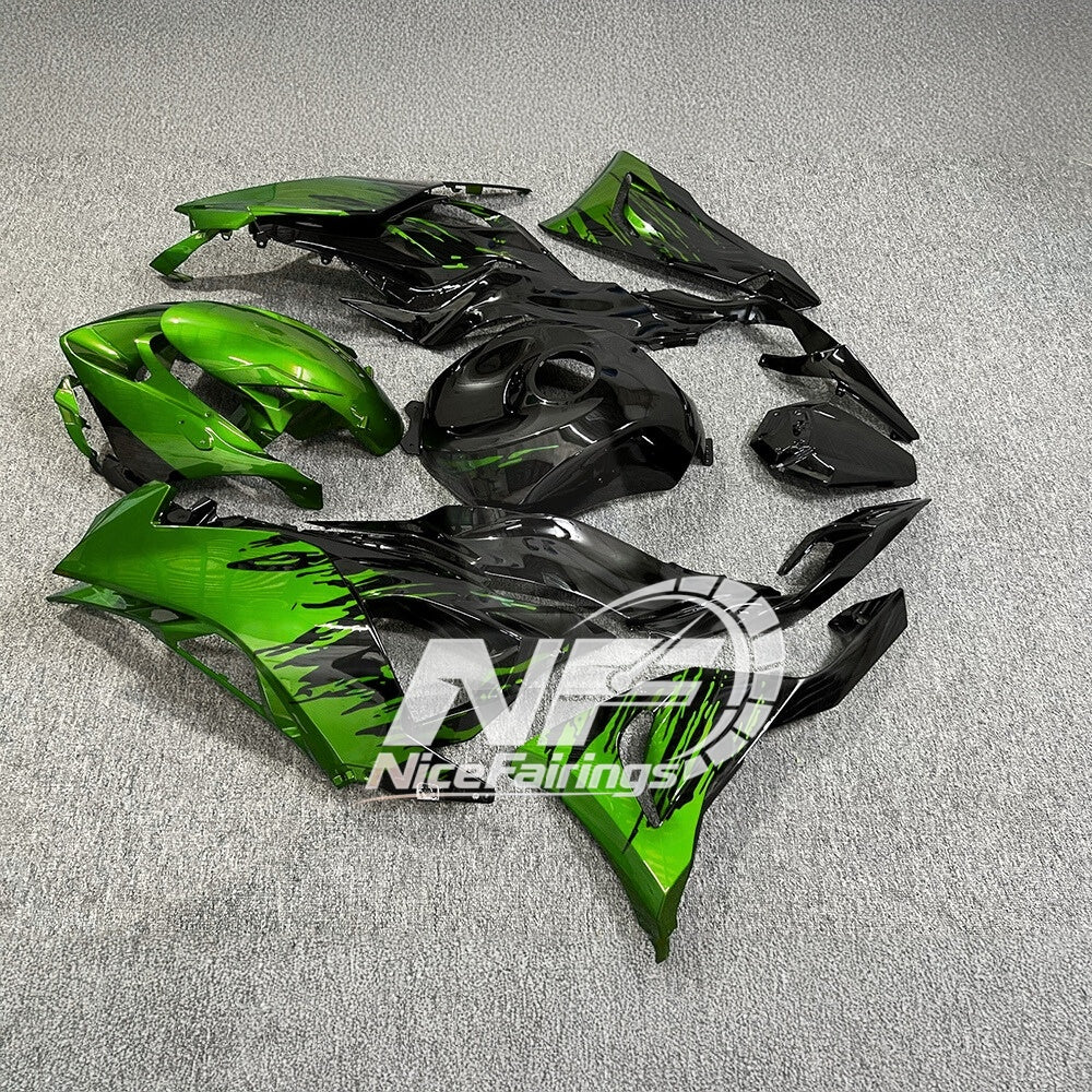For Kawasaki ZX-6R 636 2024-2025 Replacement Fairing Set Matte Black Premium Edition | NiceFairings - side angle image