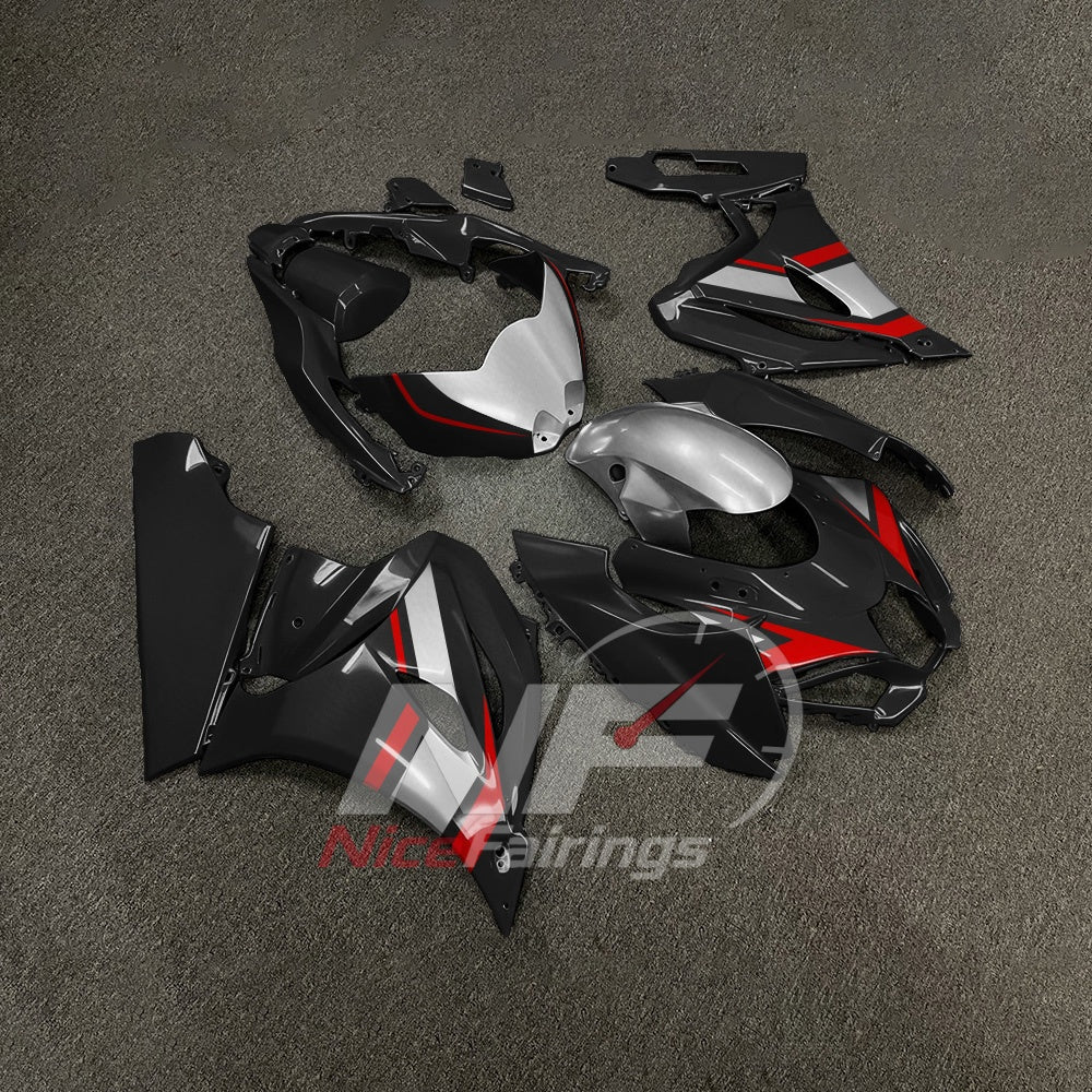For Suzuki GSXR1000 K17 2017-2026 ABS Fairing Kit Red Black Painted Bodywork | NiceFairings - side angle image