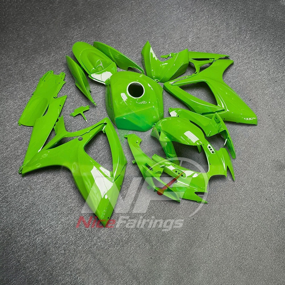 For Suzuki GSX-R600 GSX-R750 K6 2006-2007 Custom Fairings Gray ABS Sportbike Plastics | NiceFairings - side angle image