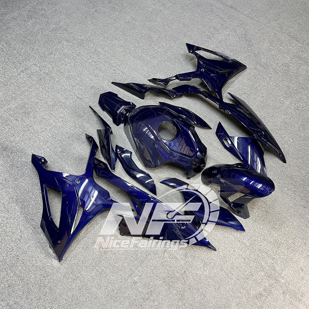 For BMW S1000RR 2019-2022 Lime Yellow Signature Edition ABS Fairing Kit, Custom Painted Motorcycle Bodywork | NiceFairings - side angle image