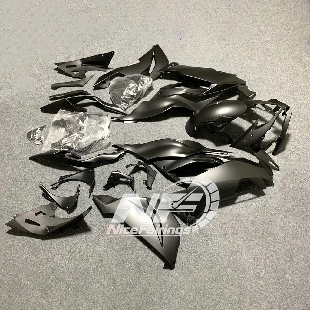Kawasaki ZX-6R 636 2019-2023 Replacement Fairing Set Matte Black | NiceFairings - side angle image