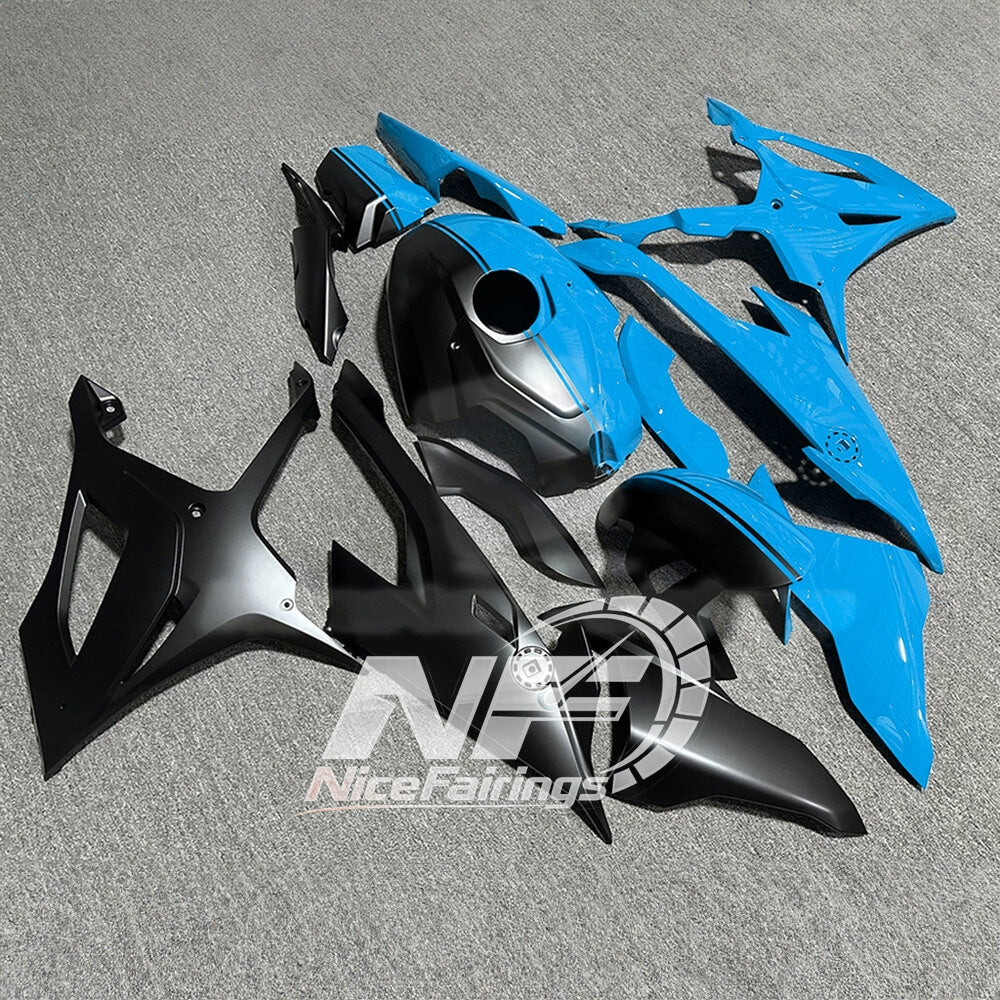 For BMW S1000RR 2019-2022 Silver Black Custom Painted ABS Body Kit For Street Or Track | NiceFairings - side angle image