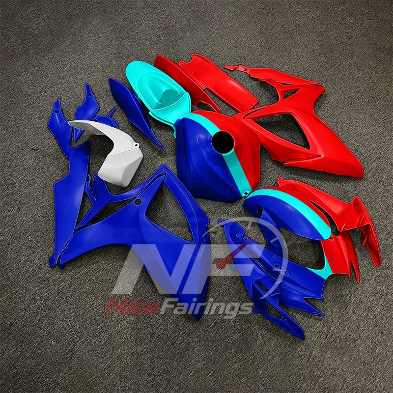 For Suzuki GSXR600 GSXR750 K6 2006-2007 ABS Fairing Kit Gray Blue Painted Bodywork | NiceFairings - side angle image