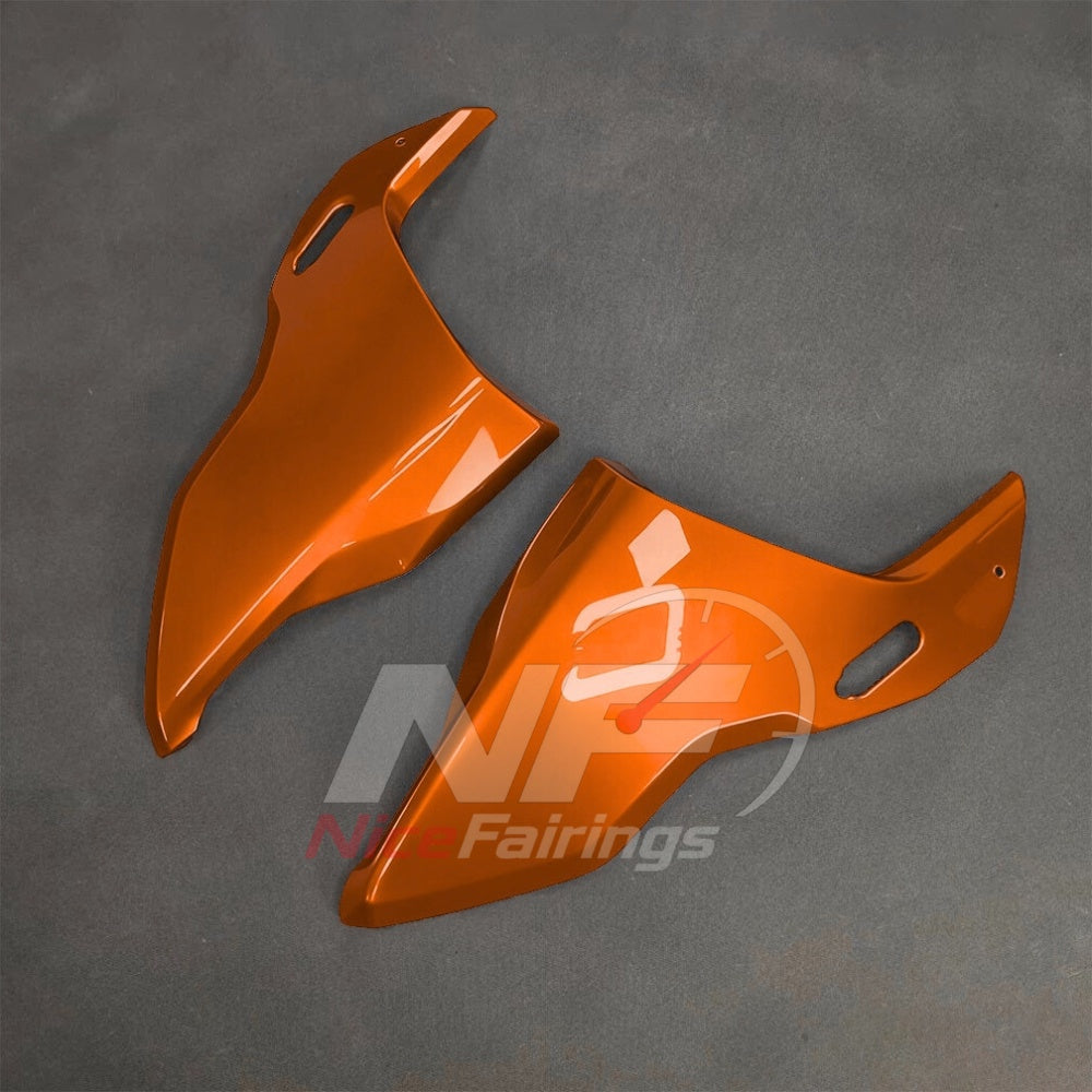 For BMW S1000RR 2025-2026 Orange Black Sportbike Fairing Set with Custom Painted Plastics | NiceFairings - side angle image
